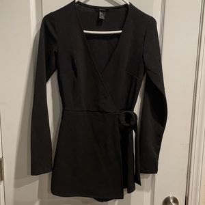 Forever 21 dressy long sleeve black romper.